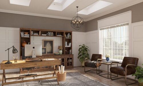 Skylight-Shutters-in-Office-with-Dijon-Blinds